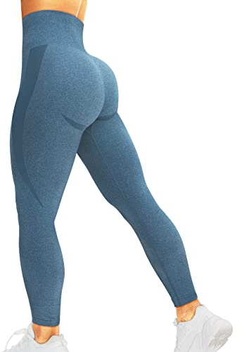 corcoar Sport Leggings Damen High Waist Seamless Hosen Gym Yoga Sport Leggings Booty Lifting Po Push Up Gym Sporthose Burgund M