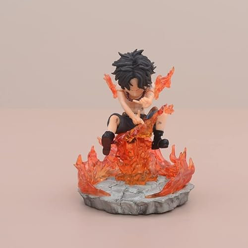 REOZIGN Mini-Figuren, 1 Stück, Luffy Zoro Doflamingo Mihawk Boa Hancock Sabo Statue, Figur 12 cm / 4,7 Zoll Actionfiguren Spielzeug (Ace)