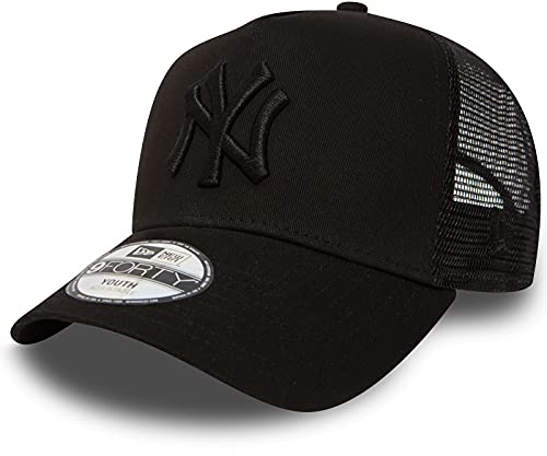 New Era Kinder Trucker Cap MLB York Yankees #4161 - Youth, 6-12 Jahre, Trucker NY Schwarz / Schwarz