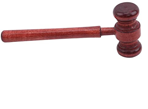 QXPDD Auktionshammer Vintage Richterhammer Mini Holzhammer Gerichtshammer Judgement Hammer Sound Block Justice Hammer Judge Home Handgefertigtes Zubehör für Anwalt Richter Auktion