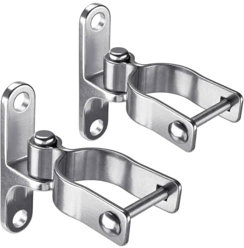 Insaga Lot de 2 charnières de portail à montage mural | Charnière de portail à maillons de chaîne de 47,5 mm pour portail de ferme, charnière de porte en acier inoxydable 304, charnière de plaque