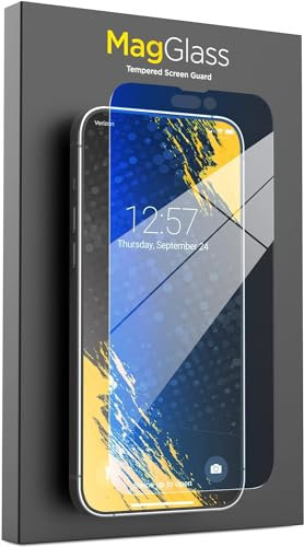 magglass Blue-Light Screen Guard - Compatible with iPhone 15 Pro Max Screen Protector, Embedded Blue Light Blocking Technology (Tempered Glass applicator included)
