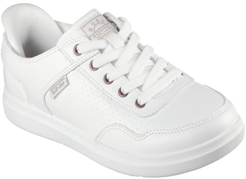 Skechers Damen Bobs D'Vine So Flattered Slip-InTurnschuhe, White Tumbled Pu, 37.5 EU