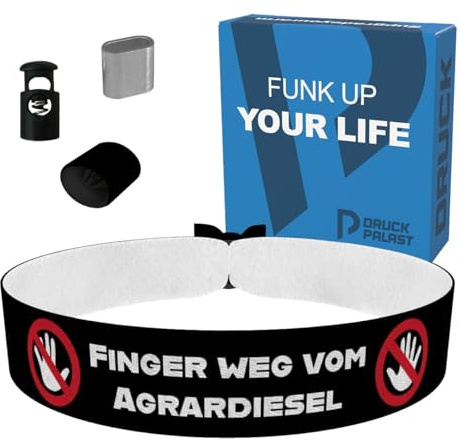 Finger weg vom Agrardiesel Stoffarmband - Langlebiges Unisex-Armband - Bauernprotest Stoffarmband - Umweltfreundliches Modeaccessoire - Handgemachte Österreichische Handwerkskunst