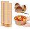25oz Kraft Paper Bowl (300 Pcs) - 750 ml Disposable Soup Bowls - Biodegradable Salads Bowls - Microwave and Freezer Safe - Serving Party Bowls for Hot/Cold Food - Heavy Duty Paper Bowls