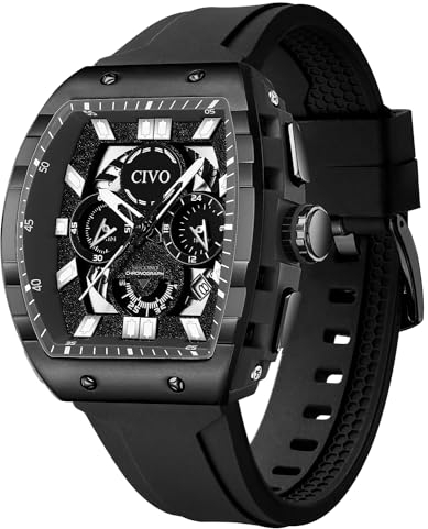 CIVO Orologio Uomo Sportivo Design Impermeabile: Analogico Quarzo Orologi da Polso Uomo Elegante