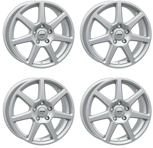 4x AUTEC Felgen Alufelgen TALLIN 6.5x15 ET20 4x108 Brillantsilber kompatibel mit Peugeot 308 206 2008 208 Partner 1007 207