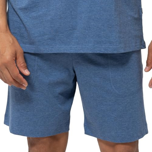 Ammann Bio Herren-Hose, kurz Single-Jersey Jeansblau meliert Größe XXL