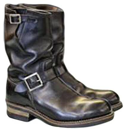 ORANDESIGNE stivali alti per gli uomini vintage stile cowboy western stivali lunghi stivali da equitazione casual stivali da moto moda all'aperto moda slip on slip equestrian scarpe A Nero 41 EU