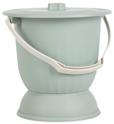 perfk Seau de toilette, pot, seau de toilette de nuit épais, pot de chambre, crachoir avec couvercle et poignée pour femmes et enfants, Vert