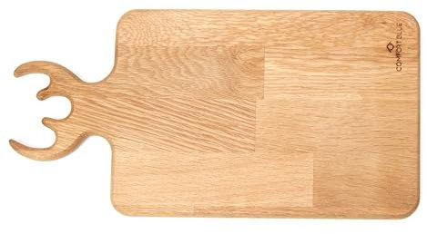 Comfort Blue Oak Wood Deer Shaped Cutting Board, Great For Chopping, Cutting, or Serving, 15.70 x 7.85 Inc, Christmas Gift for Mother-Aunt, Wife, Girl for Everyone in Kitchen (Deer)