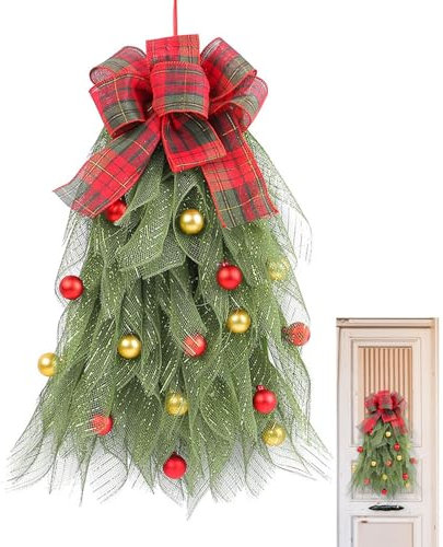 2024 Nuova ghirlanda a goccia in pino | Festone per albero di Natale, ghirlanda natalizia per finestre, decorazioni natalizie a goccia, per soggiorno, sala da pranzo, porta d'ingresso