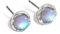 PHNIBIRD Boucles d'oreilles pierre de lune Boucles d'oreilles rondes en acier inoxydable hypoallergénique pour femmes