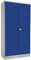 eurokraft | Basic | Stahlschrank Nilas | mit 4 Fachböden | HxBxT 1950 x 915 x 421 mm | lichtgrau/enzianblau