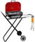 Asador portátil de carbón de 18.5 Pulgadas, asador Plegable con Tapa recubierta de Esmalte Resistente al Calor, Ideal para Fiestas de Barbacoa en el Patio Trasero, Camping y pequeños Patios