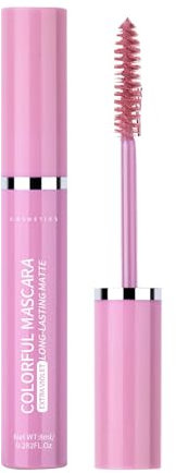 Mascara coloré et non tachant, allongeant, épais et dynamique, 9 ml pour femme (rose, taille unique)