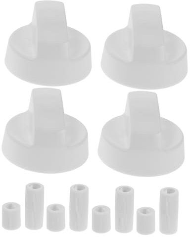 MOTHNUR Paquete De 4 Cocina Adaptadores para Hornos y Cocinas Perillas Blancas Compatible con Estufas y de Gas
