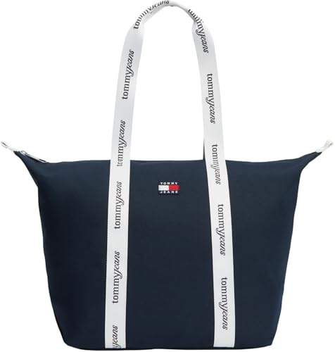 Tommy Jeans Damen Tote Bag Tasche Daily mit Logo-Print, Blau (Dark Night Navy), Einheitsgröße