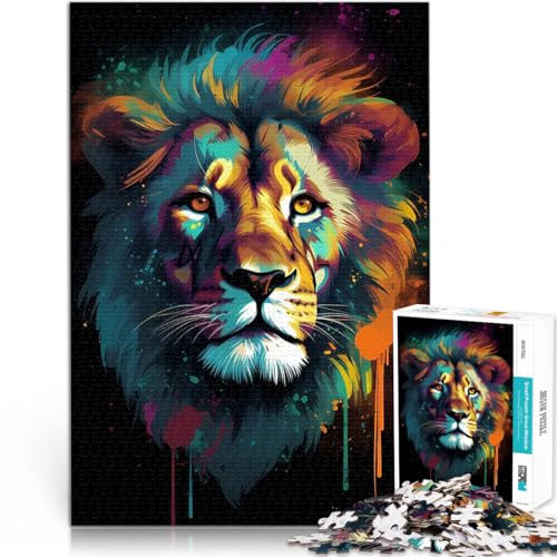 Colorful Lion Portrait 42000 Adult Pieces Jigsaw Puzzle Learning Educational Toys Family Games Funny Gift 70x100cm