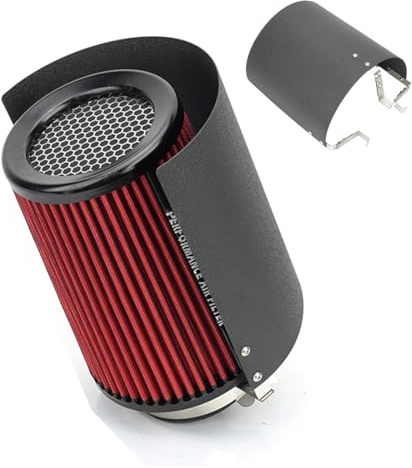 Copertura universale per filtro aria auto, scudo termico in acciaio inox, per filtri conici o cilindrici da 2,5-4'' (Big)