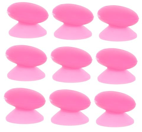 TOYZFRIENDY 10pcs Silicone Lip Brush Covers Anti-lost Suction Cup Design Makeup Brush Head Protectors Portable Makeup Holder Covers for Travel and Daily Use