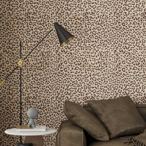 Arthome Peel and Stick Wallpaper,Self Adhesive Wallpaper,Sticky Back Plastic,Waterproof Film Vinyl Wrap for Countertop,Cabinet,Furniture Renovate and Wall Covering Decoration,Cheetah Print 44cmx3m