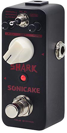SONICAKE Pedal de efectos de guitarra de distorsión 3 modos Normal Moderno Clásico British Stack Crunch Alta ganancia