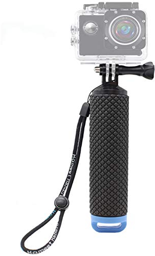 Homeet Schwimmer Handgriff Schwimmender Hand Grip Unterwasser Handstick Monopod Pole Selfie Stick Ergonomisch für Action Kameras【BLAU】