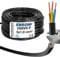 Tubo flessibile in plastica, cavo rotondo H05VV-F 3 x 1,0 mm2 3G1 (mm2) – Colore: nero 5 m/10 m/15 m/20 m/25 m/30 m/35 m/40 m/45 m/50 m/55 m/60 m ecc. fino a 100 m in 5 metri a scelta