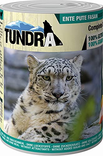 Tundra Katzenfutter Ente, Pute & Fasan Nassfutter - getreidefrei (6 x 400g)
