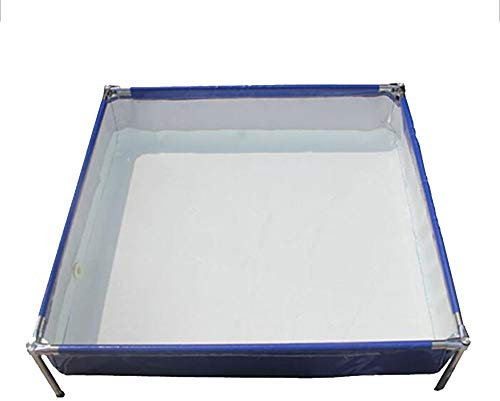 DGLIYJ Piscine rectangulaire en Acier Amovible avec Cadre Splash Pro avec Cadre en Acier, 80x100x42 cm, 550 litres, Bleue