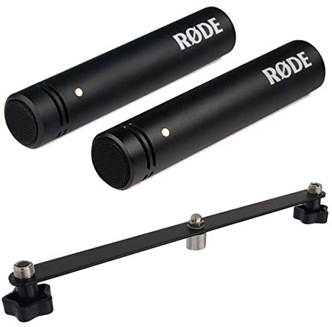 Rode M5 Matched Pair Stereo Microphone Pair + keepdrum Stereo Bar Microphone Rail