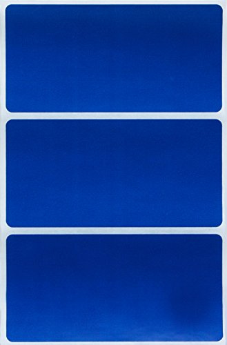 Colored Sticker Rectangular Blue Labels 4 inch x 2 inch (102 mm x 51 mm) - 150 Pack by Royal Green