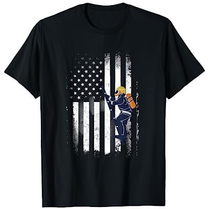 Feuerwehrmann-Flagge-Gang USA-Kleid T-Shirt