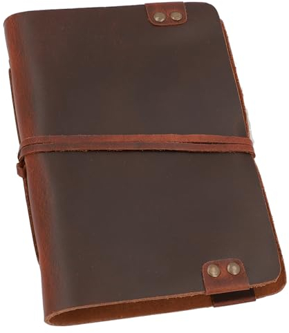 Gusti Notizheft Leder - Willa DIN A6 Buch Notizbuch Tagebuch Braun Leder