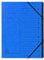 Exacompta 541202E Premium Ordnungsmappe geheftet. Aus extra starkem Colorspan-Karton DIN A4 12 schwarze Fächer und 2 Gummizüge mit Organisationsdruck Ringmappe Register-Mappe blau