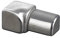 HORI® Fliesenprofil, Abschlussprofil, Kantenschutz, Edelstahlschiene I Länge 1,00 m I Außen-/Innenecke quadratisch I Höhe: 10 mm I Edelstahl massiv glänzend
