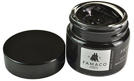 Famaco Leather Repair & Dye Cream | Self Seal Colourant for Quick and Easy Repair | Suitable for Sofas, Car Seat, Shoes, Handbag, and More (Black)