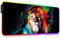 DORRISO Tappetino per Mouse Gaming RGB Grande Mouse Pad 12 LED Effetti Luce Superficie Liscio XXL 800x300x4mm Computer PC e Laptop Tappetino per Mouse Leone