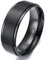 Zakk Ring Herren Damen Titan Verlobungsringe Eheringe Trauringe Schwarz Gebürstet 4mm 6mm 8mm(Schwarz-8mm, 65 (20.7))
