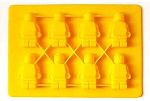 CMJ™ Yellow Robot Figures Men Silicone Chocolate Mould Ice Cube Wax Melt Sugarcraft Mold