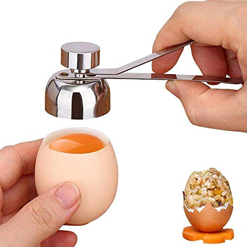 Topper de Huevo,Abridor de Huevo Acero Inoxidable Cortador de Ccáscara de Huevo Huevo Topper Cortador Abridor Separador de Cáscara de Huevos,para Huevo Duro Crudo/Blando
