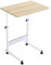 Warmiehomy Laptop Table Movable Study Writing Table on Wheels Height Adjustable Computer Standing Desk Portable Side End Table for Over Bed Sofa Reading Eating, 60 x 40cmx（72-94） cm, Maple