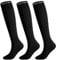 3 Paar Kompressionssocken für Damen Herren 20-30 mmHg Sport Kompression Strümpfe Laufsocken für Fitnessstudio Flug Reise Radsport (S-M)