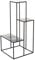 HowHomely 3-stufige Metall Blumentreppe - Schwarz Pflanzentreppe 85 cm Hoch - Blumenregal mit 2 kleineren und 1 breiteren Platte - Blumenständer für die Innendekoration