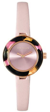Ted Baker Damen Analog Quarz Uhr mit Leder Armband BKPLEF1119I