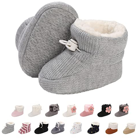 outfit spring Stivaletti Invernali per Neonato, Inverno Caldo Stivali da Neve Fondo Morbido Antiscivolo Cotone Piatto Pelliccia Calzino Bootie Regolabile Scarpe Primi Passi Bambina 0-18 Mesi