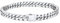 Bestyle 5mm Panzerkette Armband Herren Silber Cuban Armbänder Edelstahl breits massives kubanisches Armkette Hip Hop Bracelet 21cm lang Geschenk für Männer Jungen Damen