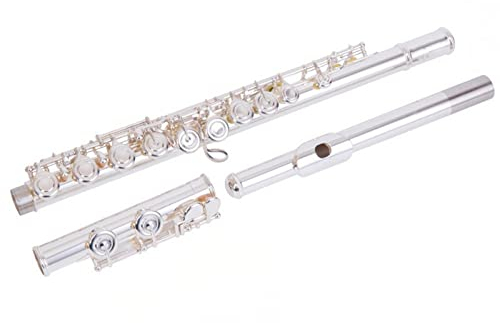PECY Flöteninstrument Profi-Flötenband Special Performance C-Taste Versilbert Querflöte Anfänger Querflöten