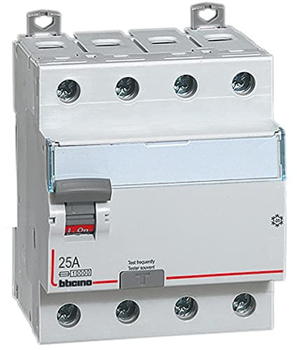 Bticino G745A25 Serie IT Btdin Interruttore Differenziale, 400V, 25A, 4 Poli